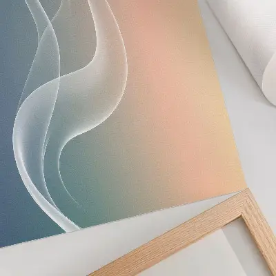 Póster ondas en tonos pastel con diseño de elegancia sutil y armonía