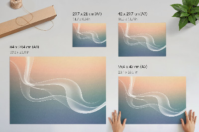 Póster Ondas pastel, sutil elegancia, armonía