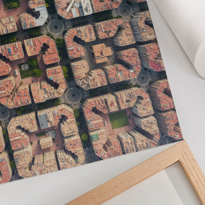 Lámina para cuadro Diseño geométrico, colores neutros, ciudad