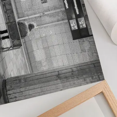 Arte de pared diseño urbano minimalista en tonos grises
