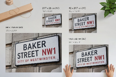 Póster Letrero de la calle Baker en Westminster