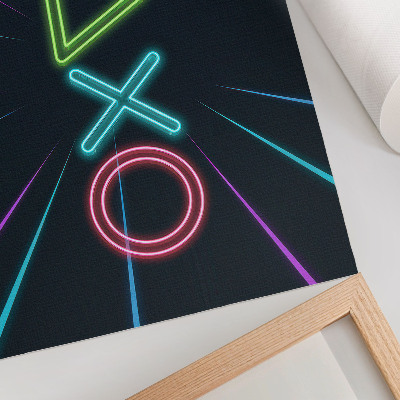 Lámina para cuadro Formas de neón, colores dinámicos, futurista