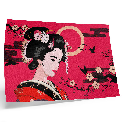 Póster Composición floral moderna con motivos orientales