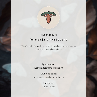 Póster Composición floral moderna con motivos orientales