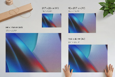 Póster Transiciones difuminadas en tonos azul oscuro y morado