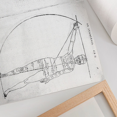 Lámina para cuadro Dibujo de un hombre en latín en la versión de Albrecht Dürer.