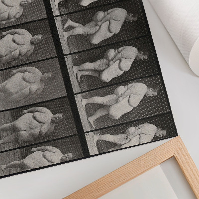 Póster Mujer obesa caminando. Fototipo según Eadweard Muybridge, 1887.