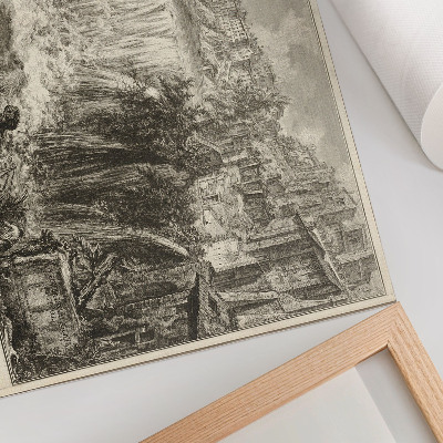 Póster Vista de la Gran Cascada de Tivoli, de Vistas de Roma de Giovanni Battista Piranesi