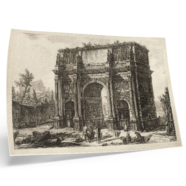 Lámina para cuadro Vista del Arco de Constantino, extraída de