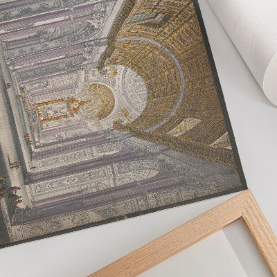 Arte de pared Gezicht op het interieur van de Sint Pietersbasiliek te Vaticaanstad por anónimo y Giovanni Battista Piranesi