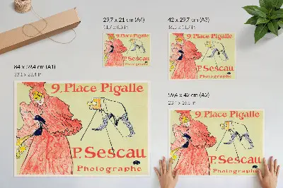 Póster de Le Photographe Sescau impresión de alta resolución de Henri de Toulouse-Lautrec de 1894