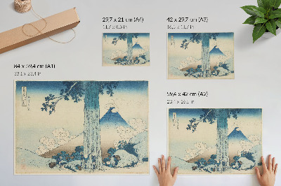 Póster Carretera de Mishima en la provincia de Kai. Original del Instituto de Arte de Minneapolis.