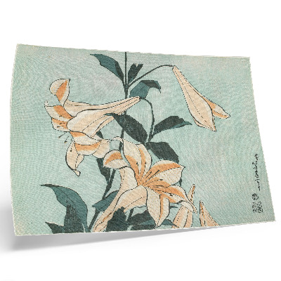 Lámina para cuadro Lirios (ca. 1833-1834) en alta resolución de Katsushika Hokusai
