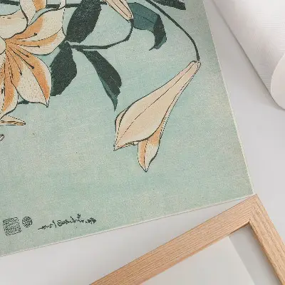 Lámina para cuadro de Lirios de Katsushika Hokusai (ca. 1833-1834) en alta resolución
