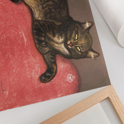Lámina para cuadro Impresión cromolitográfica L'Hiver Chat sur un Coussin (1909) de Théophile Alexandre Steinlen