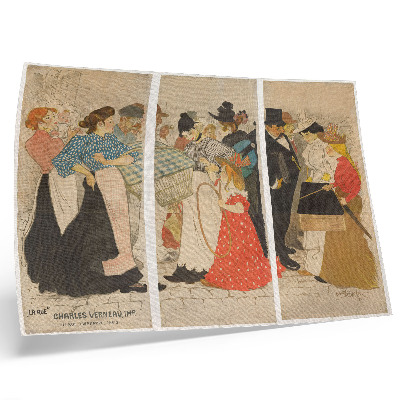 Arte de pared Mensen op straat (1896) de Théophile Alexandre Steinlen y Charles Verneau