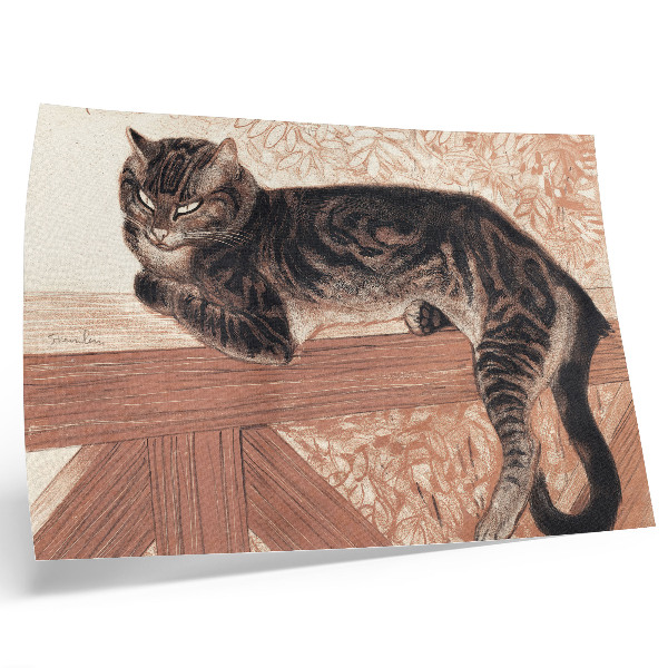 Póster Gato en una balaustrada, de Théophile-Alexandre Pierre Steinlen