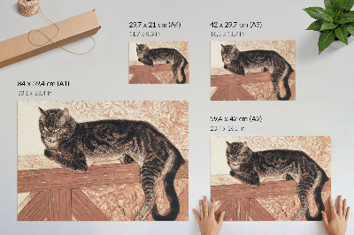 Póster Gato en una balaustrada, de Théophile-Alexandre Pierre Steinlen