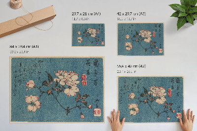Póster Grabado en madera (nishiki-e); tinta y color sobre papel de Utagawa Hiroshige.