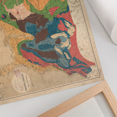 Lámina para cuadro Mapa geológico de los Estados Unidos