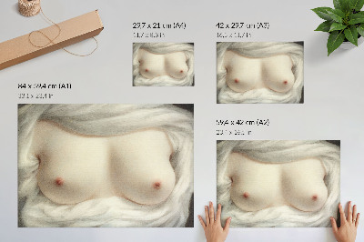 Arte de pared Los senos de una mujer al descubierto: la belleza revelada (1828) de Sarah Goodridge