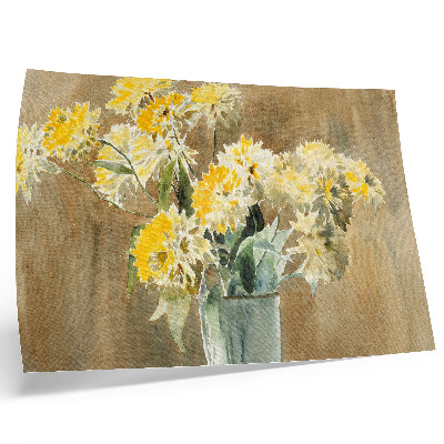 Póster Jarrón con flores amarillas (1915) de Hannah Borger Overbeck