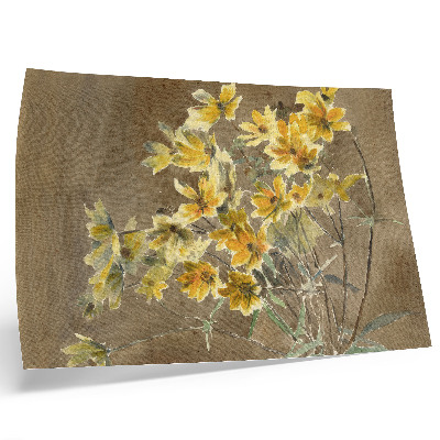 Arte de pared Flor amarilla con borde (1915) de Hannah Borger Overbeck