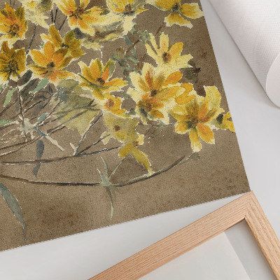 Arte de pared Flor amarilla con borde (1915) de Hannah Borger Overbeck