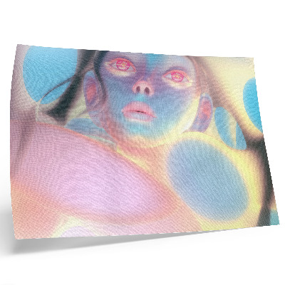 Lámina para cuadro Retrato abstracto con formas coloridas