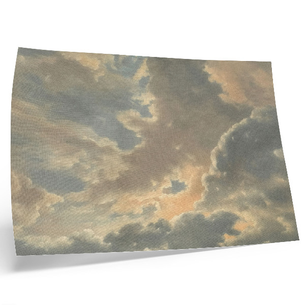 Póster Nubes en el cielo en tonos grises y beige.