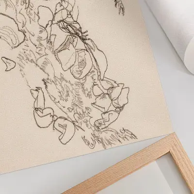 Lámina para cuadro Arroyo de montaña de 1917 de Egon Schiele dibujo lineal de la colección del Museo Metropolitano de Arte