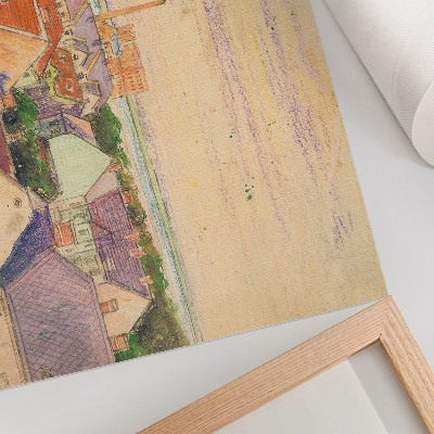 Arte de pared Vista de la ciudad por Egon Schiele, ilustración