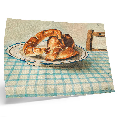 Póster Naturaleza muerta con un plato de pastel, de Egon Schiele.