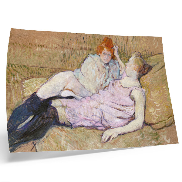 Lámina para cuadro Sofá (ca. 1894–1896) – una pintura de alta resolución de Henri de Toulouse-Lautrec