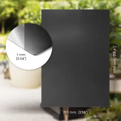 Protector de suelo para barbacoa en forma rectangular de 100x70 cm