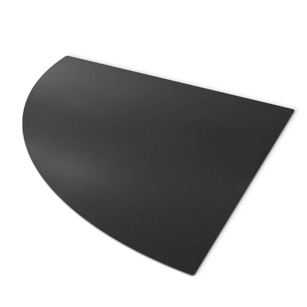 Protector de suelo para estufa en forma de cuarto de círculo de chapa metálica en color negro