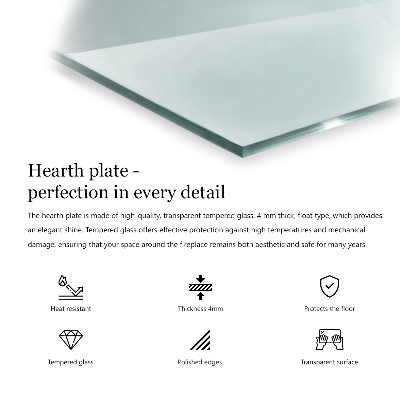 Placa protección suelo estufa hexagonal transparente