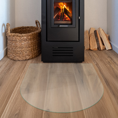 Placa de vidrio para chimenea Semiovalada semitransparente