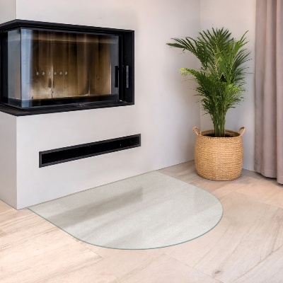 Placa de vidrio para chimenea Semiovalada semitransparente