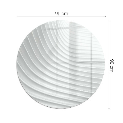 Placa de vidrio para chimenea redonda Ondas de líneas delicadas