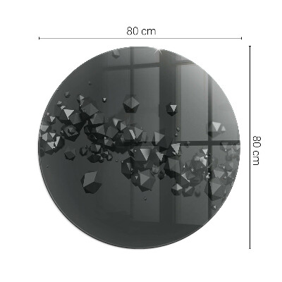 Placa protectora suelo estufa redonda Nube abstracta de sólidos