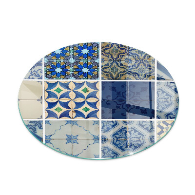 Placa protectora suelo estufa redonda Patrones de azulejos de cerámica