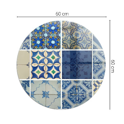 Placa protectora suelo estufa redonda Patrones de azulejos de cerámica