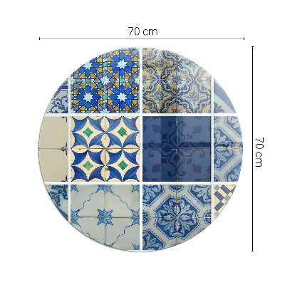 Placa protectora suelo estufa redonda Patrones de azulejos de cerámica