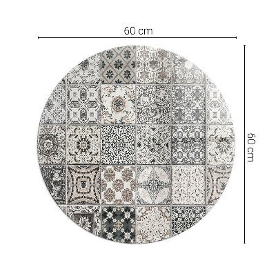 Placa de vidrio para chimenea redonda Patrones de azulejos decorativos