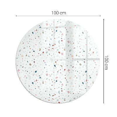 Placa de vidrio para chimenea redonda Patrón con formas pequeñas