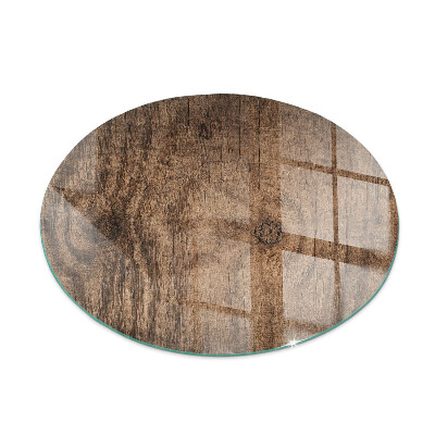 Placa protectora suelo estufa redonda Patrón de madera natural