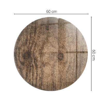 Placa protectora suelo estufa redonda Patrón de madera natural