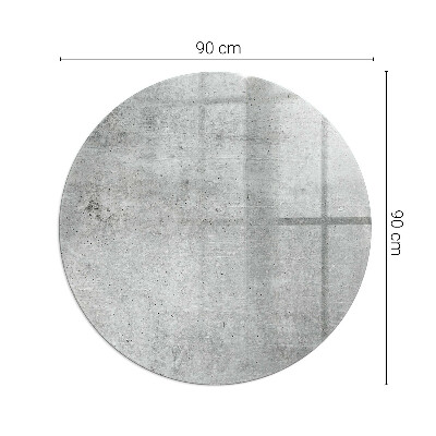Placa protectora suelo estufa redonda Textura de hormigón crudo