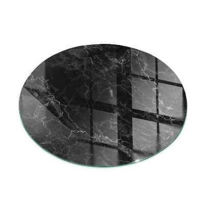 Placa protectora suelo estufa redonda Elegante patrón de mármol
